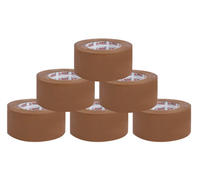 Ki Munik 3 Inch / 100 Mtr Packaging Self Adhesive Bopp Tape_546 High-Strength Packing Tape Rolls | E commerce Packaging Premium Quality Self Adhesive Bopp Tape (Manual)(Set of 6, Brown)
