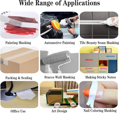 irika single side paper tape furniture , craft , paint , automobile , etc masking tape (Manual)(Set of 1, off white)