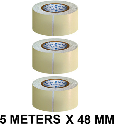 VCR Double Sided Handheld Double Side Foam Tape (Manual)(Set of 3, Yellow)