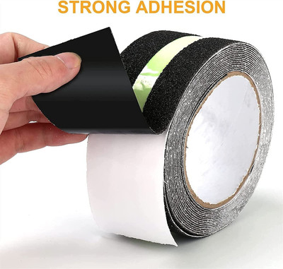 AMEEDARSHAN 5CM x 5CM Anti Slip Tape Glow in Dark, Anti Skid Tape Anti Skid Glow In Dark Strip In Middle Dispenser Dispenser Manual (Manual)(Set of 1, Black)