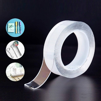 AirSoft Heavy Duty Waterproof Reusable Manual Double Sided Tape (Manual)(Set of 1, Transparent)