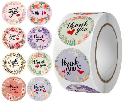 DCELLA Cute Thank You Art Craft Items Washi Tape Set Self Adhesive Sticker for Project Theme Stickers (Manual)(Set of 1, Multicolor)