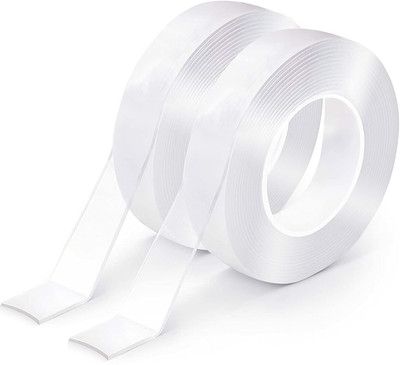 Eagean Double Sided Handheld Ivy Grip Tape Pack Of 2 (Manual)(Transparent)