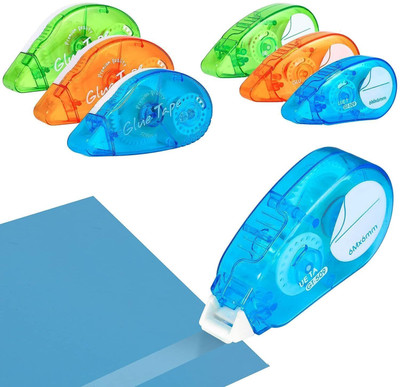 ZEUTER Sticky Art and Craft Dispenser Self Adheshiv Tape (Manual)(Set of 3, Multicolor)