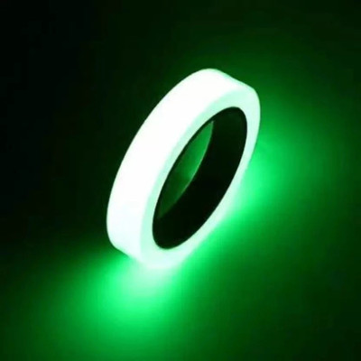 ZARWAR Glow in The Dark Photo Luminescent PET Tape Sticker to Mark Stairs, Walls, Doors Handheld Dispenser Glow Tape (Manual)(Set of 1, Green)