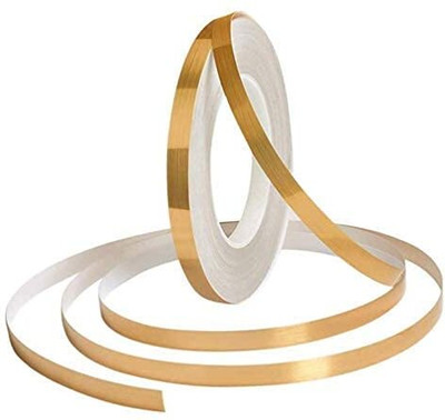 TWO PURCHASE Single Sided marble decorative Gold sticker and Tile gap sealing Gold tape Medium Floor Decorative Tape (Manual)(Set of 1, GOLDEN)