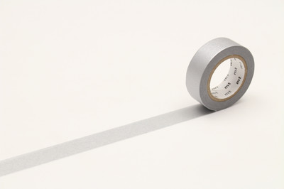 MT Washi Single Sided Solids Paper Masking Tape (Manual)(Silver)