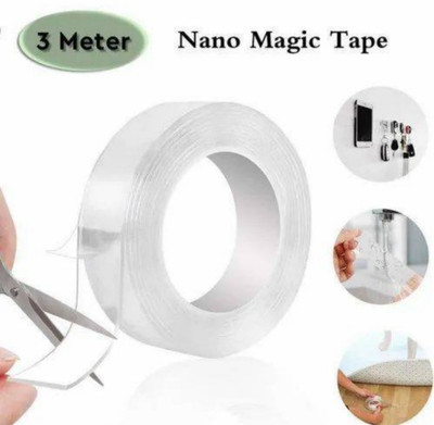 Khatola Enterprises Double Sided Adhesive Tape 3 m Double-sided Tape(Clear Pack of 1)