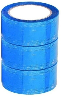 QPI QUICK PRINTED PACKAGING TAPE 3INCH 100M FOR E COMMERCE, INDUSTRIAL PACKAGING & OTHERS, SELF ADHESIVE (Manual)(Set of 3, Blue)
