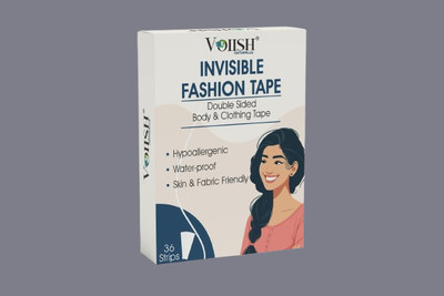 VOIISH Double Sided Cloths Tape Body And Fashion Fabric & skin friendly Regular (Manual)(Set of 36, White)