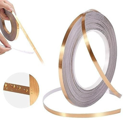Ashlok 1 MM Tape golden tape 50 Meters Golden Tape-01 (Manual)(Set of 1, Gold)
