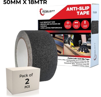 Robustt SINGLE SIDED handheld ANTI SLIP TAPE (Manual)(Set of 2, Black)