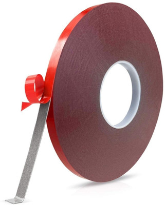 Adhvik Double Sided NA Removable Mounting Strong Red Foam Adhesive Tape (Manual)(Set of 1, Red)
