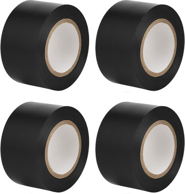 JPPL Premium Black PVC Electrical Insulation Tape, Heavy-Duty, Strong Adhesive, Weather-Resistant, Ideal for Wiring, 2 IN x 20M Cable Management, Repairs, and DIY Projects (Manual)(Set of 4, Black)
