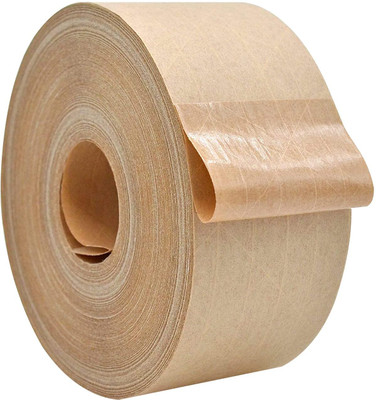 i-STiX Kraft Paper Tape 48MM x 20Y Eco Friendly Brown Packaging Tape (Manual)(Set of 1, Brown)