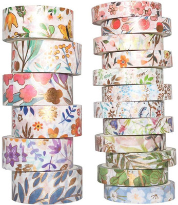 Climberty Single Sided Handheld Tape Sticker (Manual)(Set of 18, Multicolor)