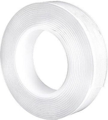 KGBTREADS Double Sided Handheld Dispenser NANO Tape Balloon With Glitter Flakes 3 Meter Long Tape (Manual)(White)