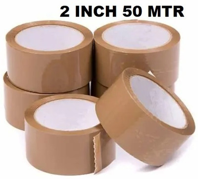 TanishkaMart Brown Tape Single Sided Handheld ONE SIDED (Manual)(Set of 6, Brown)