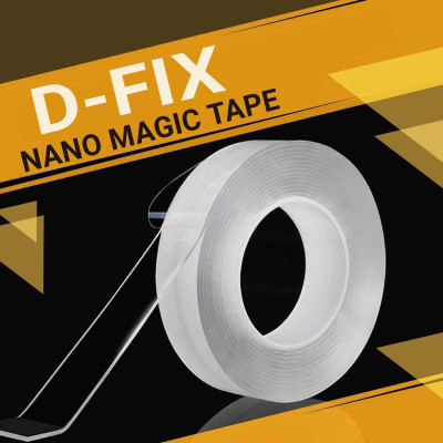 BEFLIX Mounting Tape, Washable, Reusable, No Residue, for Home & Office Handheld Nano Double Sided Tape, Multipurpose Super Sticky Gel Grip (Manual)(Set of 1, Transparent)
