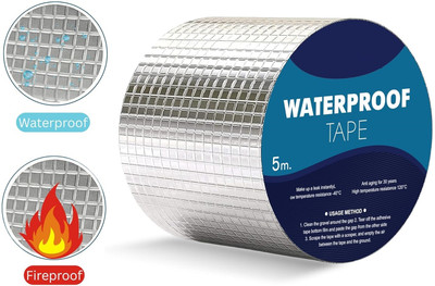 ActrovaX Self Adhesive Handheld Leakage Repair Waterproof Tape (Manual)(Set of 1, Silver)