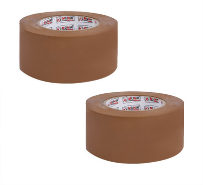Ki Munik 3 Inch / 65 Mtr Packaging Self Adhesive Bopp Tape_134 For Shipping & Packing, Home, Office, Parcel & Industrial Use Premium Quality Brown Self Adhesive Bopp Tape (Manual)(Brown)