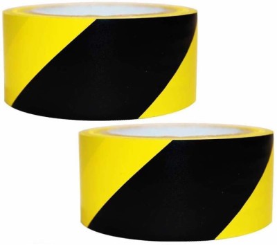 mastBus Single Sided HandHeld Floor Marking Tape (Manual)(Set of 2, Yellow & Black)