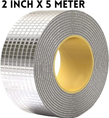 PRO99S Alluminium Adhesive Waterproof tape Manual waterproof Aluminium Foil Tape 2 INCH 5 METER (Manual)(Set of 1, Silver)