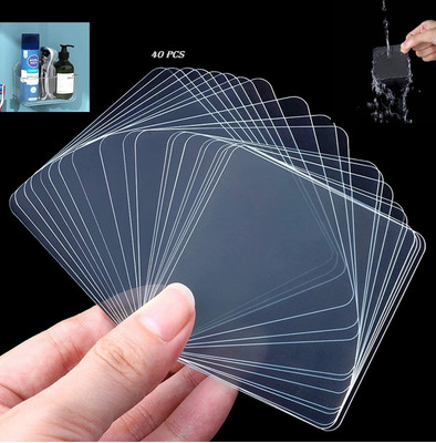 NIRMATSARAY Double Sided Handheld Dispenser Square double sided sticker (Manual)(Set of 40, Transparent)