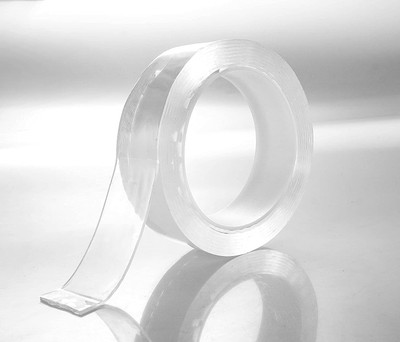 Submarine Double Sided Handheld NANO Tape Dispenser Washable Reusable Strong Multi Purpose (Manual)(Set of 1, Transparent)