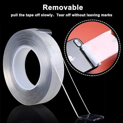 beautiloon Double Sided Tape Double Sided Tape Double Sided Tape (Manual)(Set of 1, White)