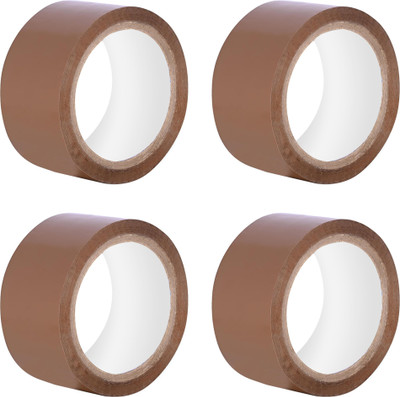 SHAURYABND Single Sided Packaging 50 Meter Long 1.8 inch Wide Handheld Tape | 36 Micron Brown Tape Pack of 4 (Manual)(Set of 4, Brown)