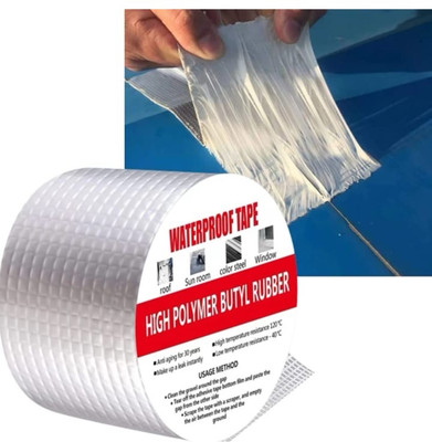 vakratunda Waterproof Aluminium Rubber Tape for Leakage Repair, Hot & Cold Temperature Aluminium Foil Tape, Perfect for Sealing, Leakage, Crack, Metal & Pipe Repair aluminium tape (Manual)(Set of 1, Silver) vakratunda Waterproof Aluminium Rubber Tape for Leakage Repair, Hot & Cold Temperature Aluminium Foil Tape, Perfect for Sealing, Leakage, Crack, Metal & Pipe Repair aluminium tape (Manual)(Set of 1, Silver)
