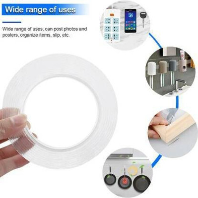 SSVL Double Sided Manual Dispenser adhesive tape (Manual)(Set of 1, White)