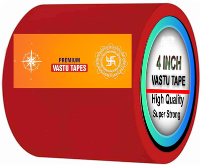 Dfix Enhance vastu energy Portable solution Dispenser Vastu Tape 4 Inch Waterproof Heavy-Duty Vinly Tapes Color Correction (Manual)(Set of 1, Red)