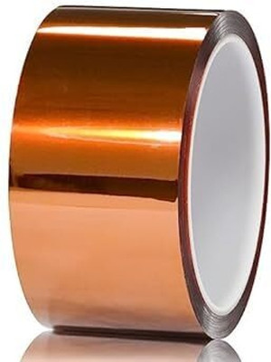 Truebond kapton Tape 48mm X 33 M Amber Color Chemical Resistance Suitable for Electronics Polyimide, 3D printers and High-Temperature kapton Tape (Manual)(Set of 1, Gold)