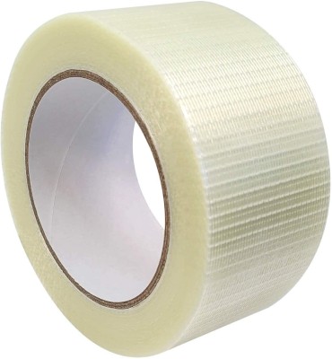 HEAVIX Single Sided Reinforced Fiberglass Tape Filament Strapping Tape (Manual)(Set of 1, Transparent)