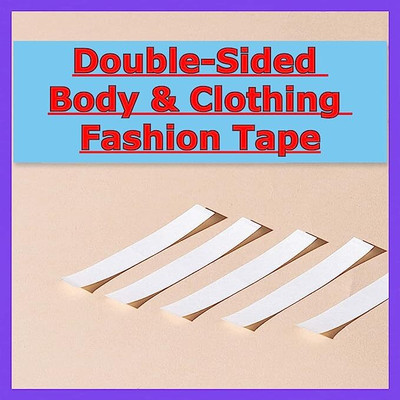 NAVDEEP COLLECTION Double Sided Disposable Invisible Tape (Manual)(Set of 2, White)