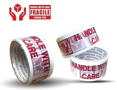 Submarine Single Fragile Tape Printed Dispenser Manual (Manual)(Set of 3, Multicolor)