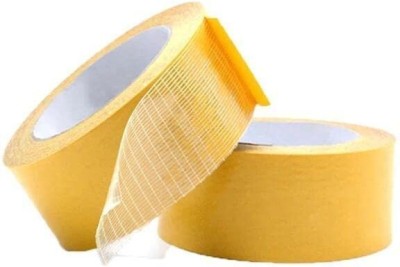 MAITRI ENTERPRISE Double Sided Adhesive tape Carpet Adhesive Tape (Manual)(Yellow,White)