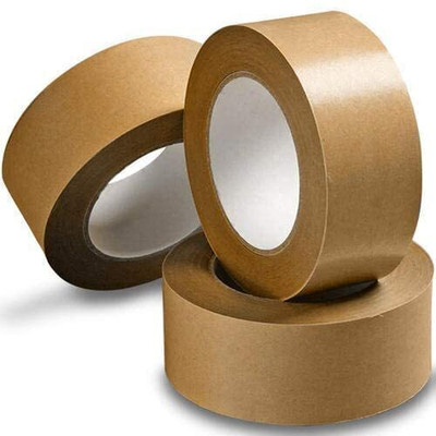 Boxer PAPER ADHESIVE CRAFT TAPE | ECO FIRENDLY | BIO-DEGRADABLE|NON-TOXIC STRONG PACKAGING TAPE (Manual)(Set of 3, Brown)