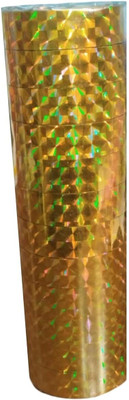 ESCAPER Glitter Tapes for Art and Craft, 12mm Shining Adhesive Golden Tape (Pack Of 12) Manual (Golden-Color, 12 Pcs) (Manual)(Set of 1, Golden)