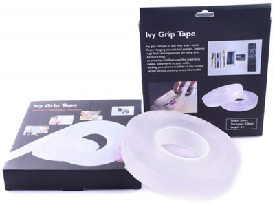 Atipriya Ivy Grip Tape Removable, Washable, Reusable Anti-Slip Gel Nano Grip Tape Dispenser Ivy Grip Tape (Manual)(Set of 1, Transparent)