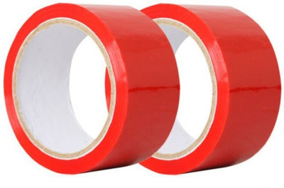 BlackDreams BOPP/Packing/Marking/Decorative/poject use manual High Strength Adhesive and Accurate Length quality tape (Manual)(Set of 2, Red)