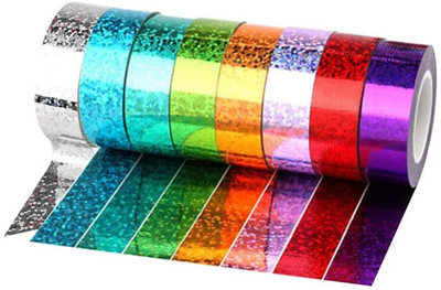 De-Ultimate Single Sided Handheld Cello tapes (Manual)(Set of 8, Multicolor)