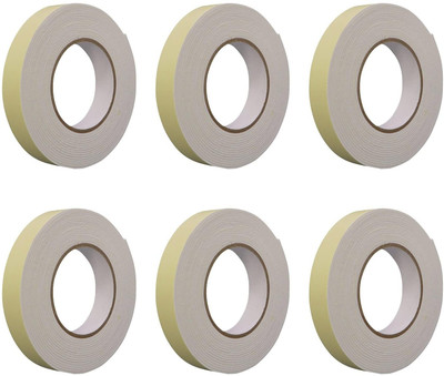 Thump Double Sided Handheld Dispenser Cello Tapes (Manual)(Set of 6, White)