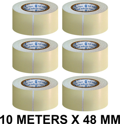 VCR Double Sided Handheld Double Side Foam Tape (Manual)(Set of 6, White)