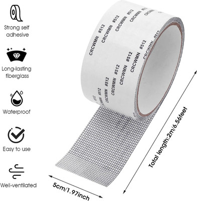 FILIXIFY Anti-Mosquito 3 Layer Tape Strong Adhesive Dispenser Window Screen Repair Kit Tape (Manual)(Set of 1, Grey)