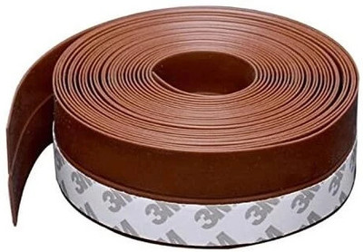 HGC Single Sided Manual Silicone Door Strip (Manual)(Set of 1, Brown)