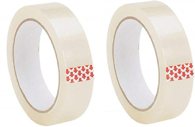 Dfix Transparent Clear Adhesive Packaging Tape Roll 65 M Handheld Long Packing Tape Multipurpose Home, Office Use Diy (Manual)(Set of 4, Transparent)