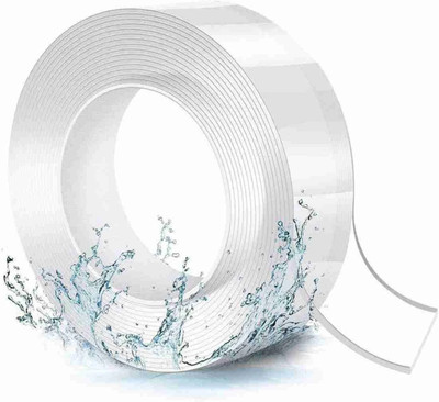 GAJERAIMPEX 1 Double Sided Tape Transparent Magic Grip Waterproof HANDHELD Medium Dispenser ( Set of 1) Double Sided Adhesive Tape (Manual)(Set of 1, White)